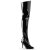 Pleaser VANITY-3010 Overknee Boots Patent Black EU-37 / US-7
