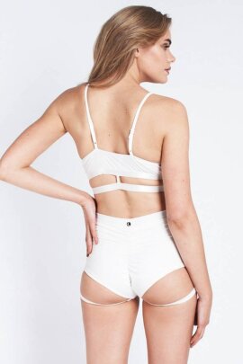 Lunalae Shorts Lure You High Waist White M