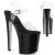 Pleaser XTREME-808CRS Plateau Sandalettes Transparent Black EU-35 / US-5