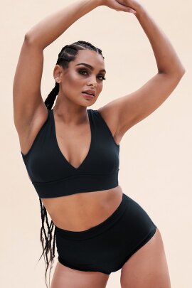 Lunalae Top Courtney V-Neck Black M