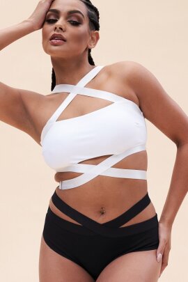 Lunalae Top Renee Crop Bra White S