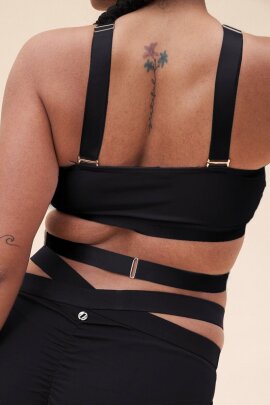 Lunalae Top Renee Crop Bra Black