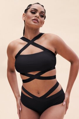 Lunalae Top Renee Crop Bra Black M