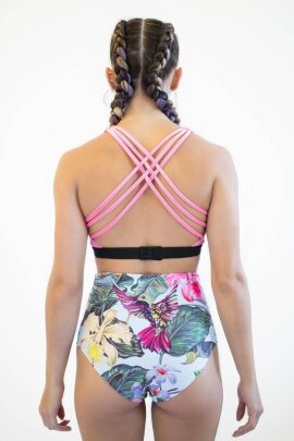 Pole Addict High Waist Shorts Tropical Flower S