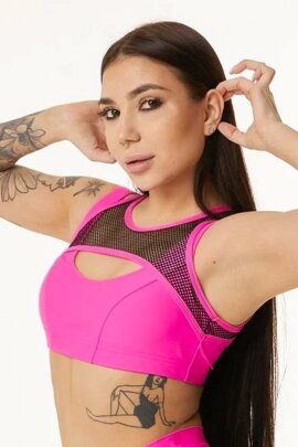 Polerina Top LUX Hot Pink/Black XL