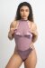 Zasha Polewear Bodysuit Sabrina Mauve XS