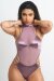 Zasha Polewear Bodysuit Sabrina Mauve XL