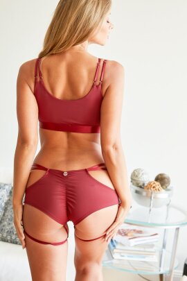 Zasha Polewear Shorts Low Waist Elle Wine XL