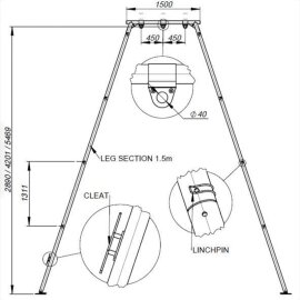 PoleSports Aerial Rig PRO incl. Transport Bag