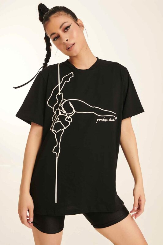 Paradise Chick Supreme Pole Dancer T-Shirt Black