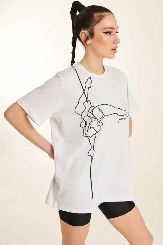Paradise Chick Supreme Pole Dancer T-Shirt White