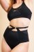 Lunalae Shorts High Waist Loretta Mesh Cut Out Black S