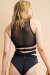 Lunalae Top Naomi Scoop Neck Cut Out Black M