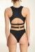 Paradise Chick Wrap Top Iconic Black M