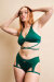 Lunalae Top Ada V Neck Twist Wrap Moos Green S