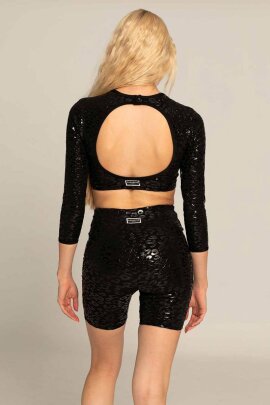 Paradise Chick Biker Shorts Superhero Ultra Grip Leopard Black XL