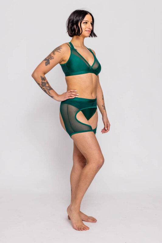 AMBR Designs Frame Highs Shorts Emerald