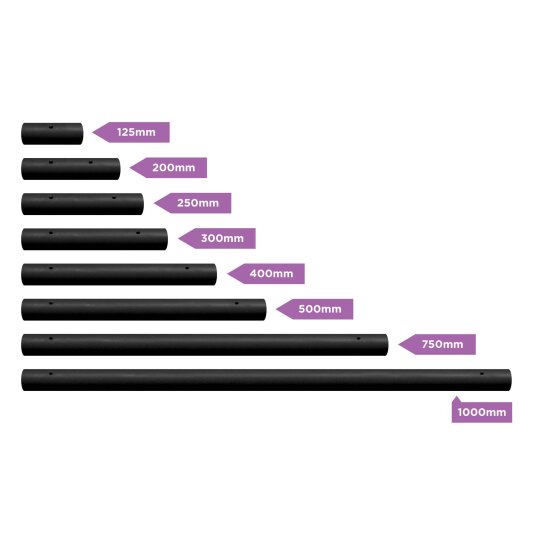 X-Pole Extension Silicone Black 45 mm B-Stock