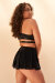 Lunalae Shorts High Waist Sarah Flowy Mesh Black M