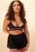 Lunalae Shorts High Waist Sarah Flowy Mesh Black M