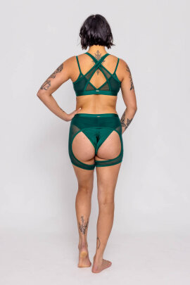 AMBR Designs Sculp Crop Top Emerald M