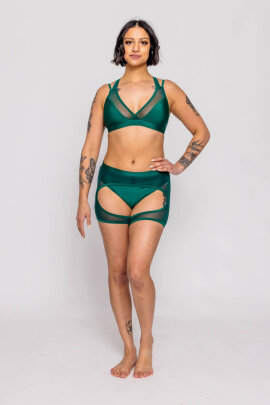 AMBR Designs Sculp Crop Top Emerald L
