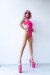 Pole Addict Bodysuit Mesmerised Neon Pink L
